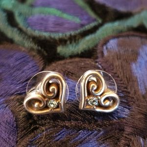 Brighton Heart Earrings with Blue Stone